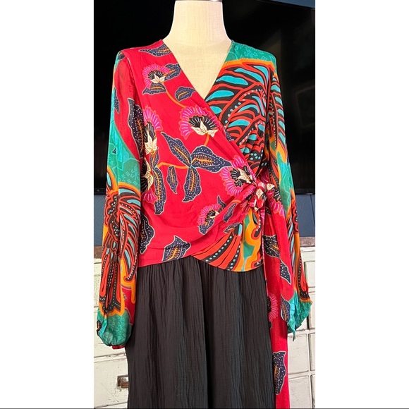 Anthropologie Conditions Apply Sleek Wrap Blouse Top SP - Picture 9 of 16